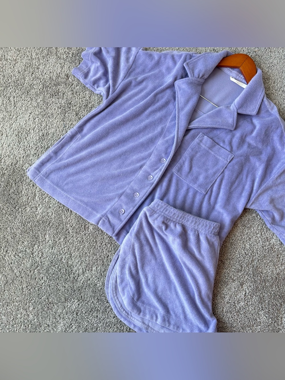 💜 Anthropologie Set
Button-Up Shirt Size XXS 
Shorts Size‎ Medium Lilac ✨
